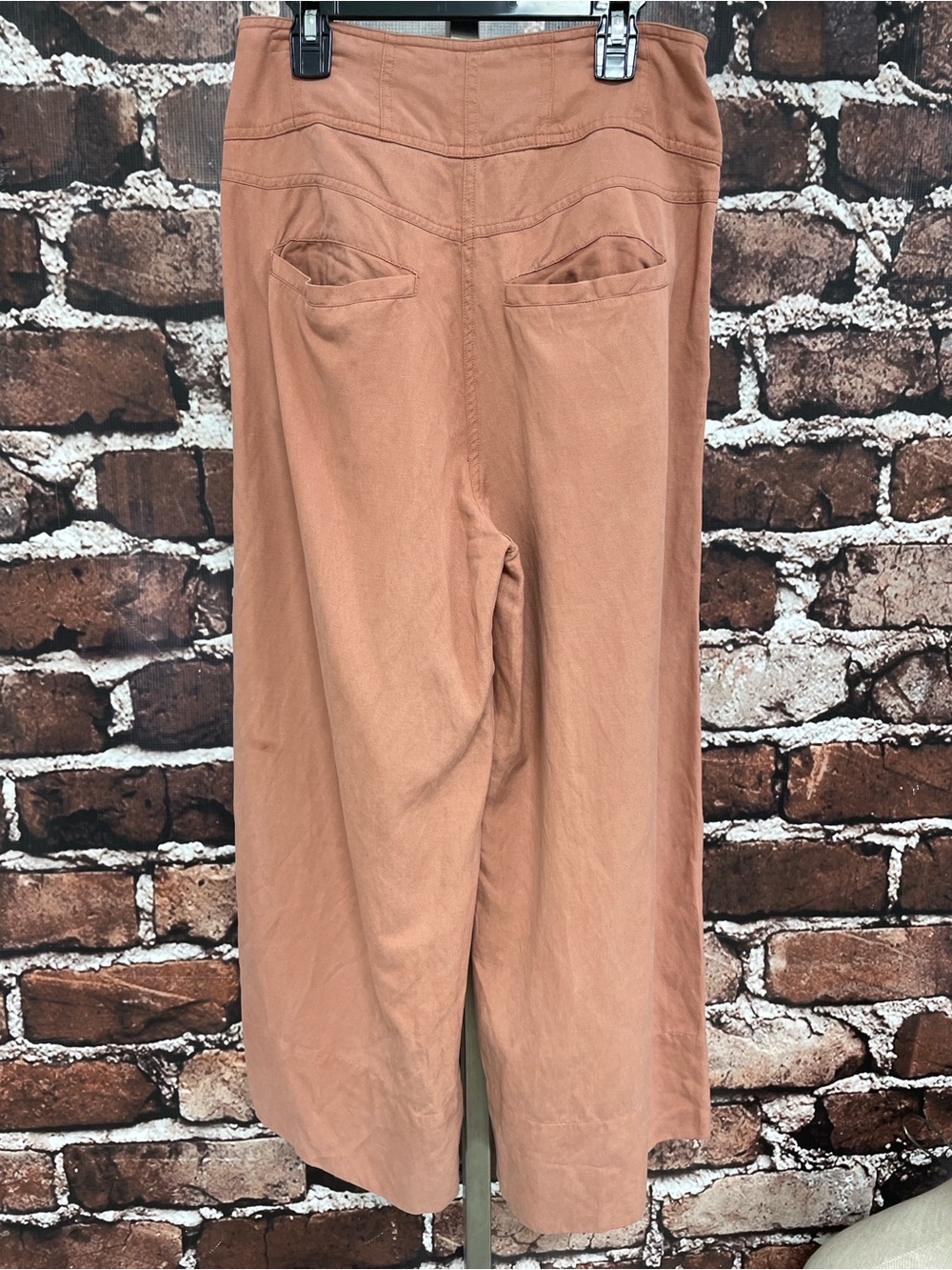 Ulla Johnson Wide-Leg High-Waist Reid Pants Dusty Rose Pink Size 2 - Picture 15 of 16